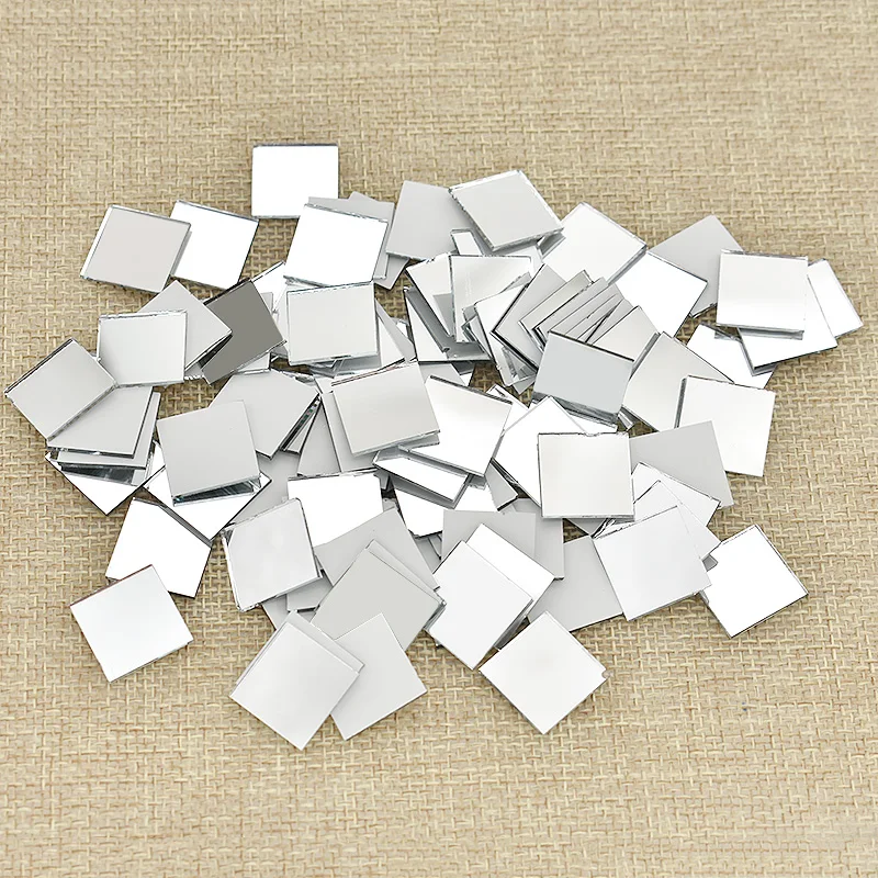 500 шт. зеркальная мозаика из стекла маленькая квадратная плитка зеркальные настенные наклейки россыпью товары для рукоделия декоративные художественные материалы для ручной работы