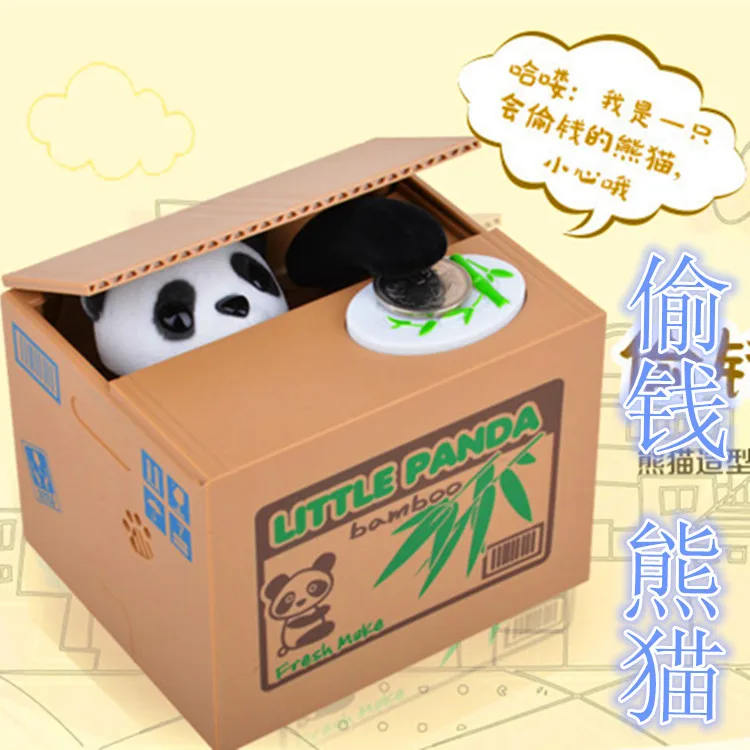 

Копилка, коробка для денег, обезьяна, панда, автоматическая копилка для монет, центов, копилка для детей, подарок на день рождения