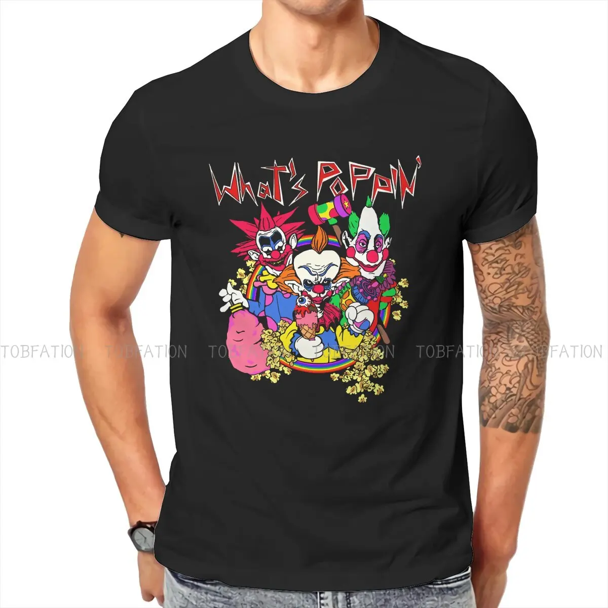 

Killer Klowns from Outer Space horror Film Original TShirts What In The Blue Blazes Distinctive Homme T Shirt Hipster Tops 6XL