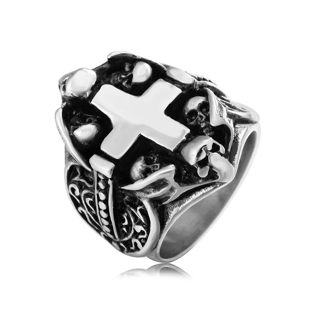 

Couple Ring - Fashion Cross Wedding Rings For Women Romantic Gold-Color Stainless Steel Anniversary Jewelry Accessories Lover