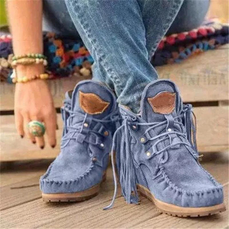 

Ankle Boots Matte Ankle Boots Matte Shoes With Tassel Fashionable