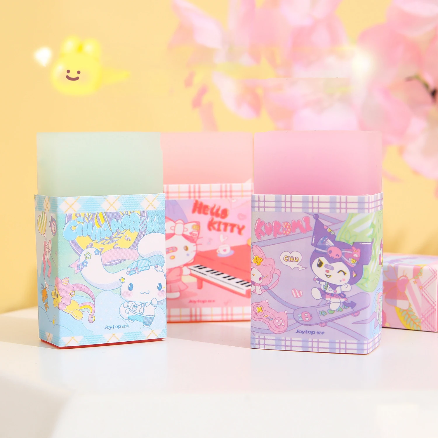 

Kawaii Sanrio Cinnamoroll Hello Kitty Jelly Eraser Color Eraser Clean Homework Special Translucent Erasure Student Stationery