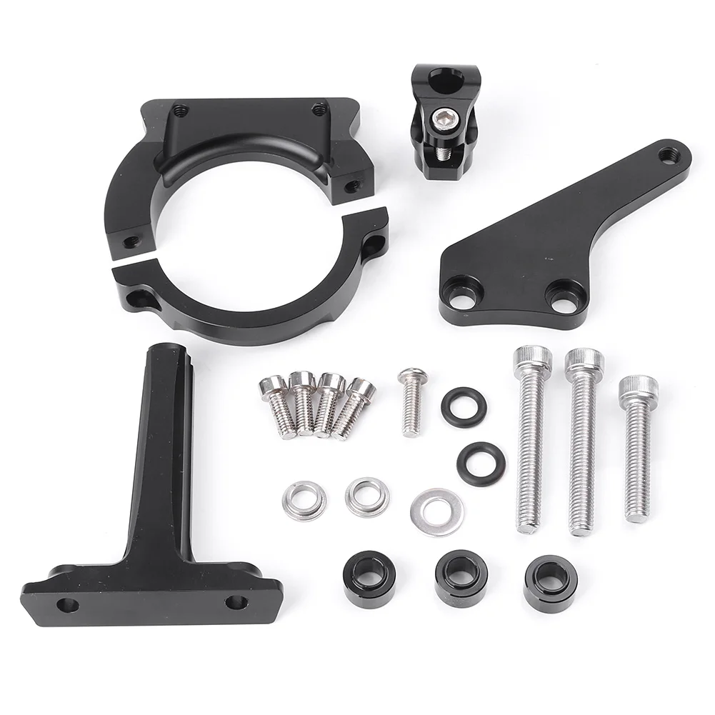 

For Kawasaki ER6N ER-6N Steering Damper Stabilizer Bracket Mounting Holder Kit Set 2006 2007 2008 Aluminum Motorbike Accessories