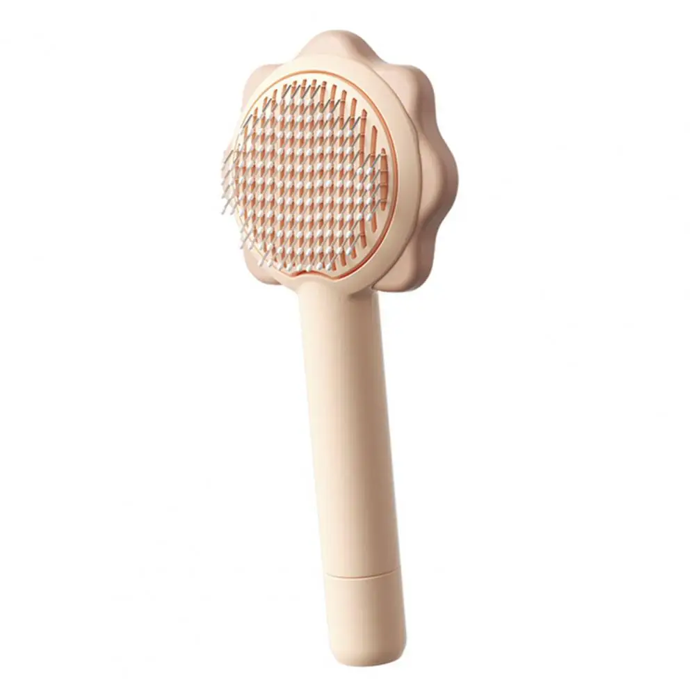 

Abs Plastic Pet Comb Gentle Massage Pet Grooming Tool Self-cleaning Brush for Dogs Cats Removes Mats Tangles Ideal for Long