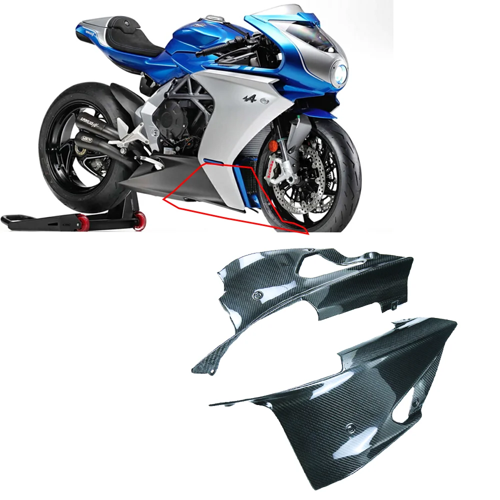 

100% Dry Full Carbon Fiber Motorcycle Modified Accessories Belly Pan Fairings Kit For MV Agusta SuperVeloce 800 2020 - 2022
