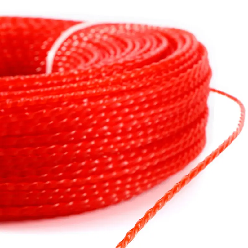 

2.4mm*100m Red Easy installation String Spool Nylon Line Trimmer Replace Wire For Brushcutter Strimmer Convenient