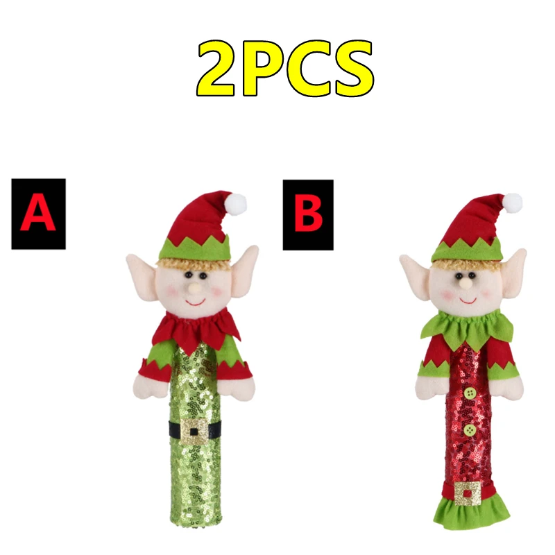 

Рождественская накладка на ручку холодильника Elf Santa