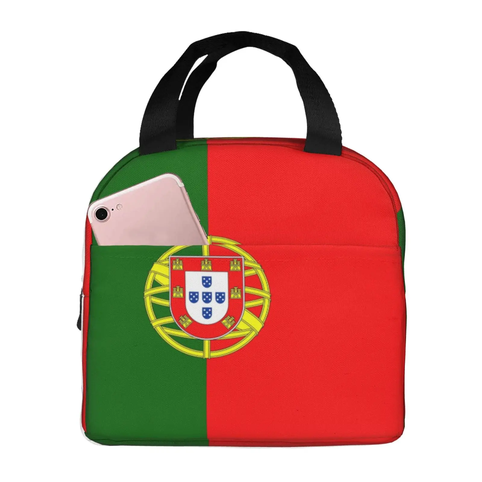 

Portugal Flag Tote with Lunch Bag for Men Women Kids Portable Fridge Thermal Insulated Food Box Picnic School Work Travel Bento