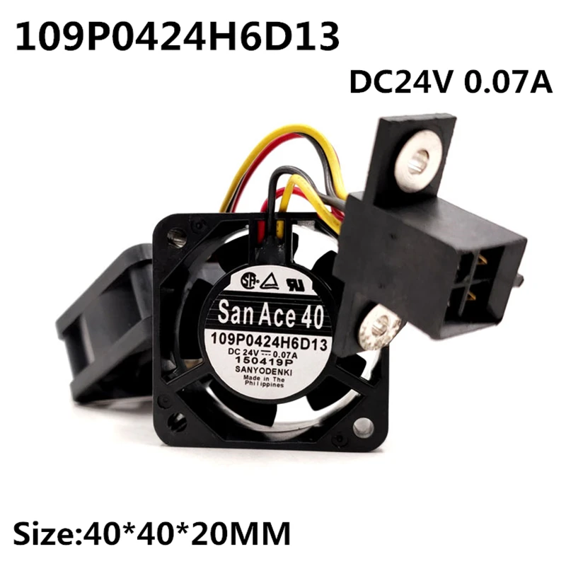 Новый оригинальный 109P0424H6D13 24 В 0,07 а 4 см 40*20 мм со специальной вилкой fanuc машинная машинка с двойным вентилятором