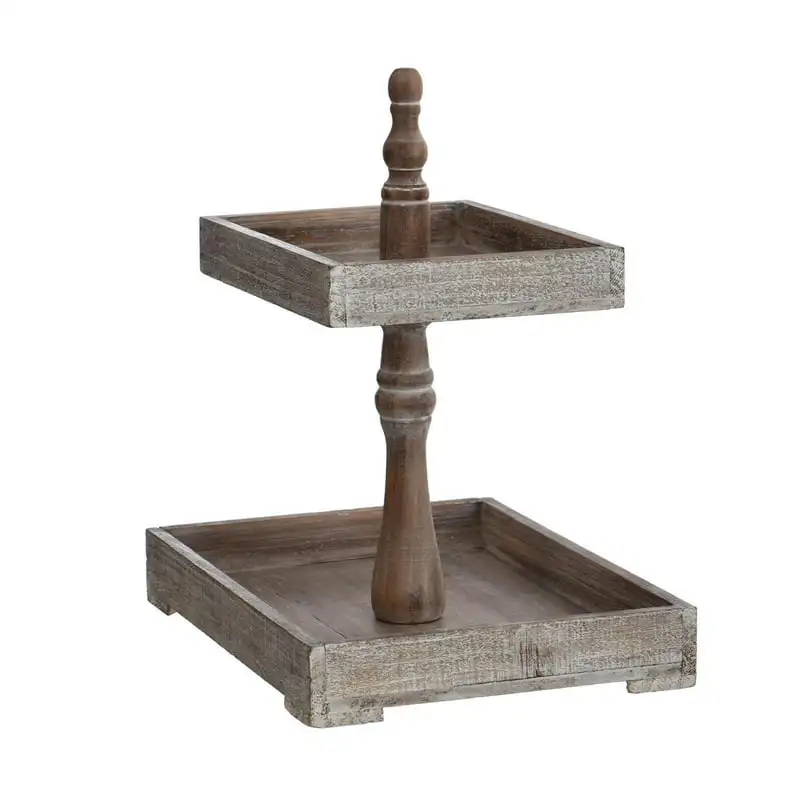 

Wood Rectangular Tiered Wood Tray