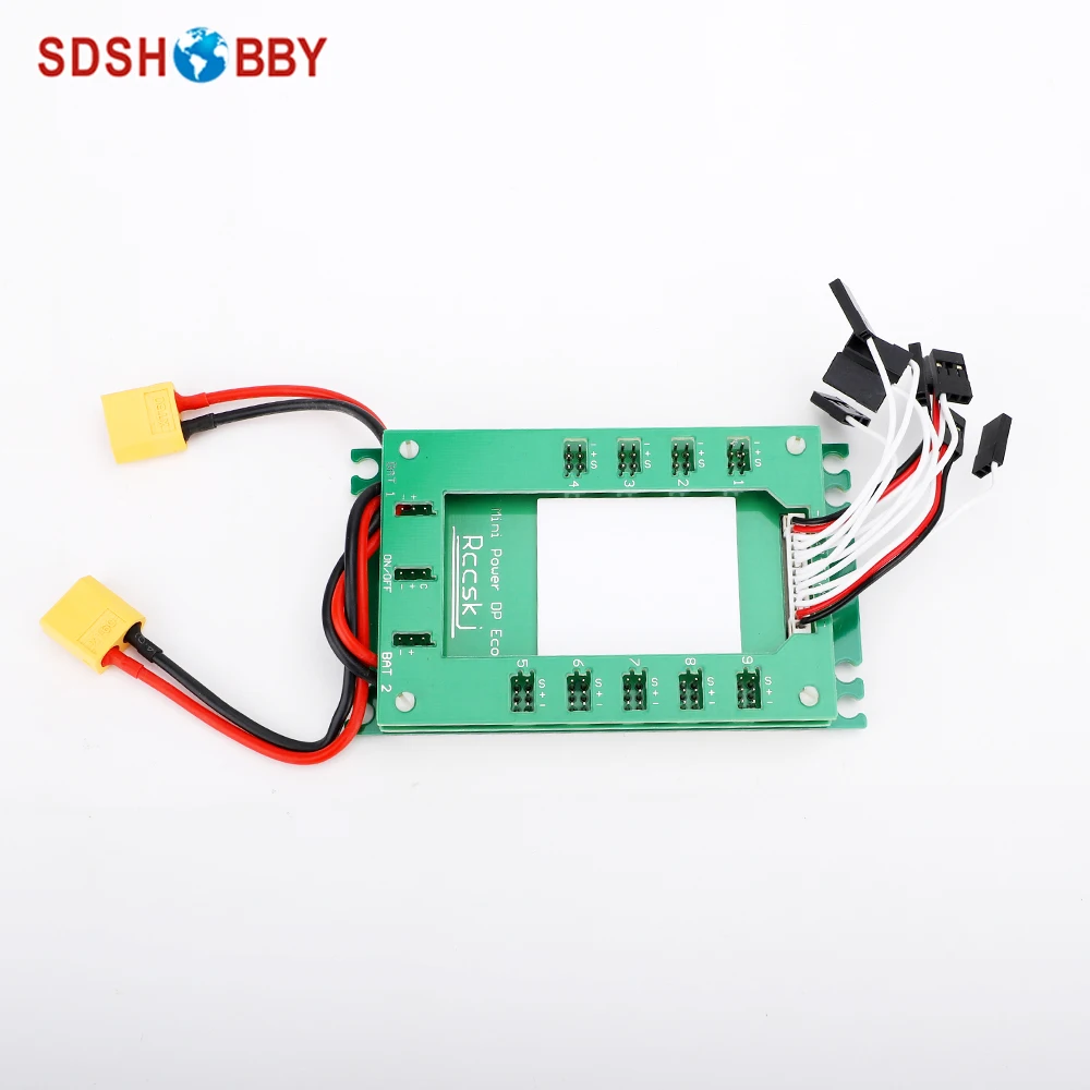 Mini Servo Section Board with Dual Power Input Wire and Electronic Switch Green Color | Parts &amp Accs