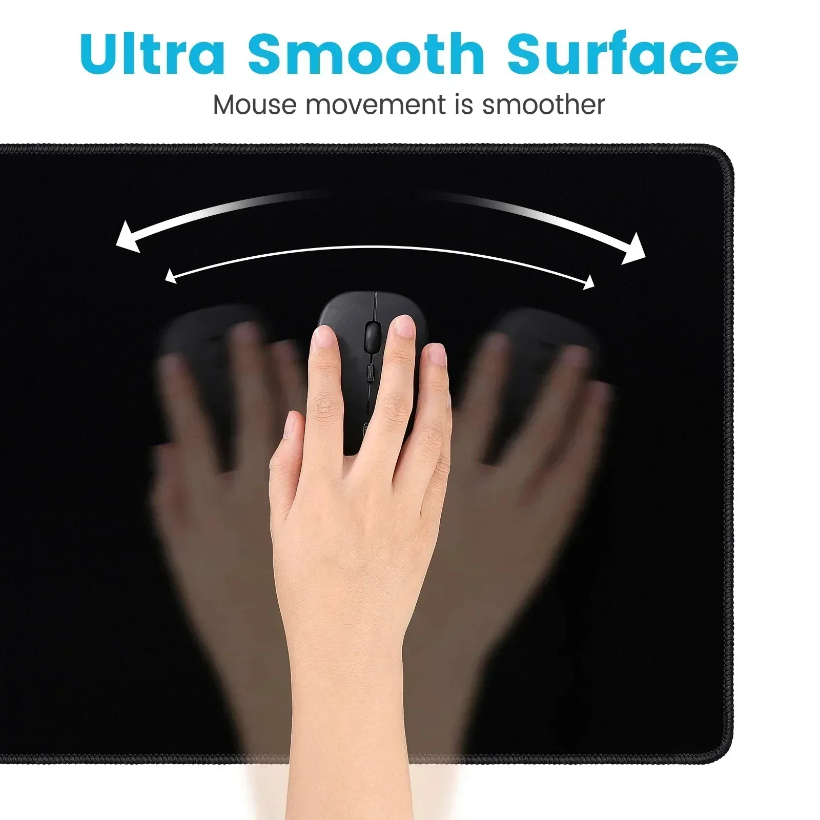 White Black Mouse Pad XXL Gaming Computer Mausepad Big Art Deskmat Playmat Laptop Office Accessories Carpet Non-Slip Mat 800x400