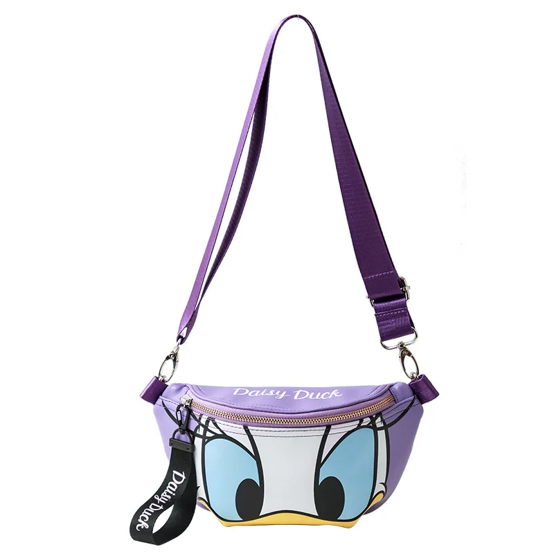 Disney Crossbody Bag Girls Fashion Cartoon Mickey Mouse Donald Duck Printed Chest Bag Large Capacity Delicate All-match Girl Bag
