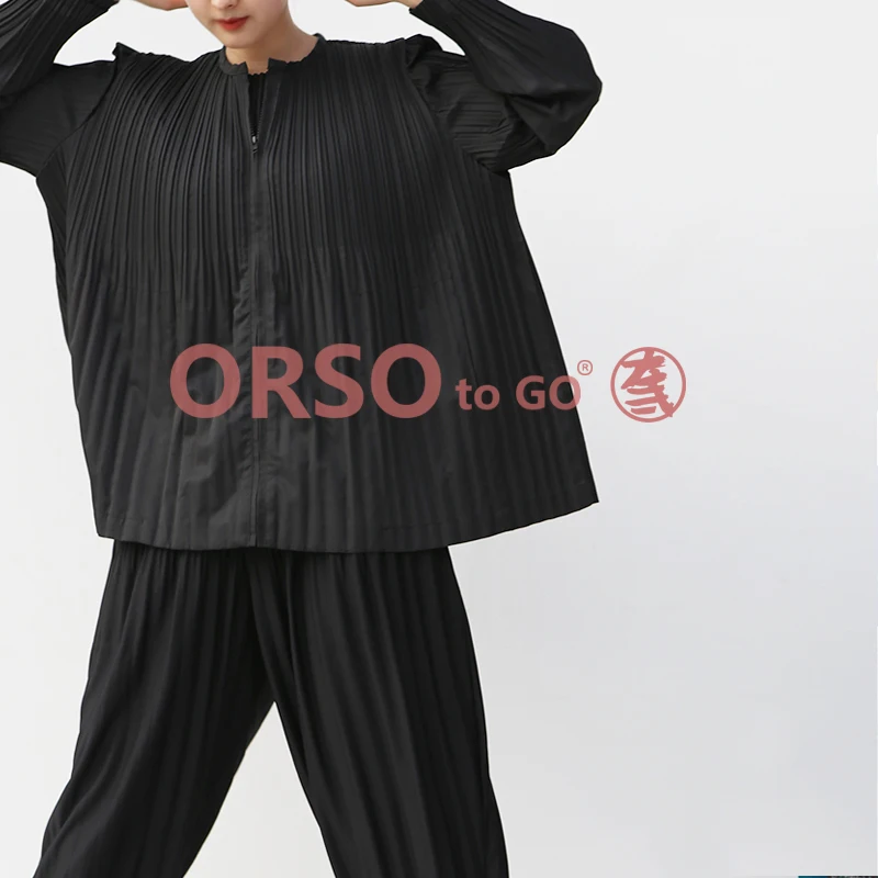 Miyake плиссированная куртка полиэстер женская