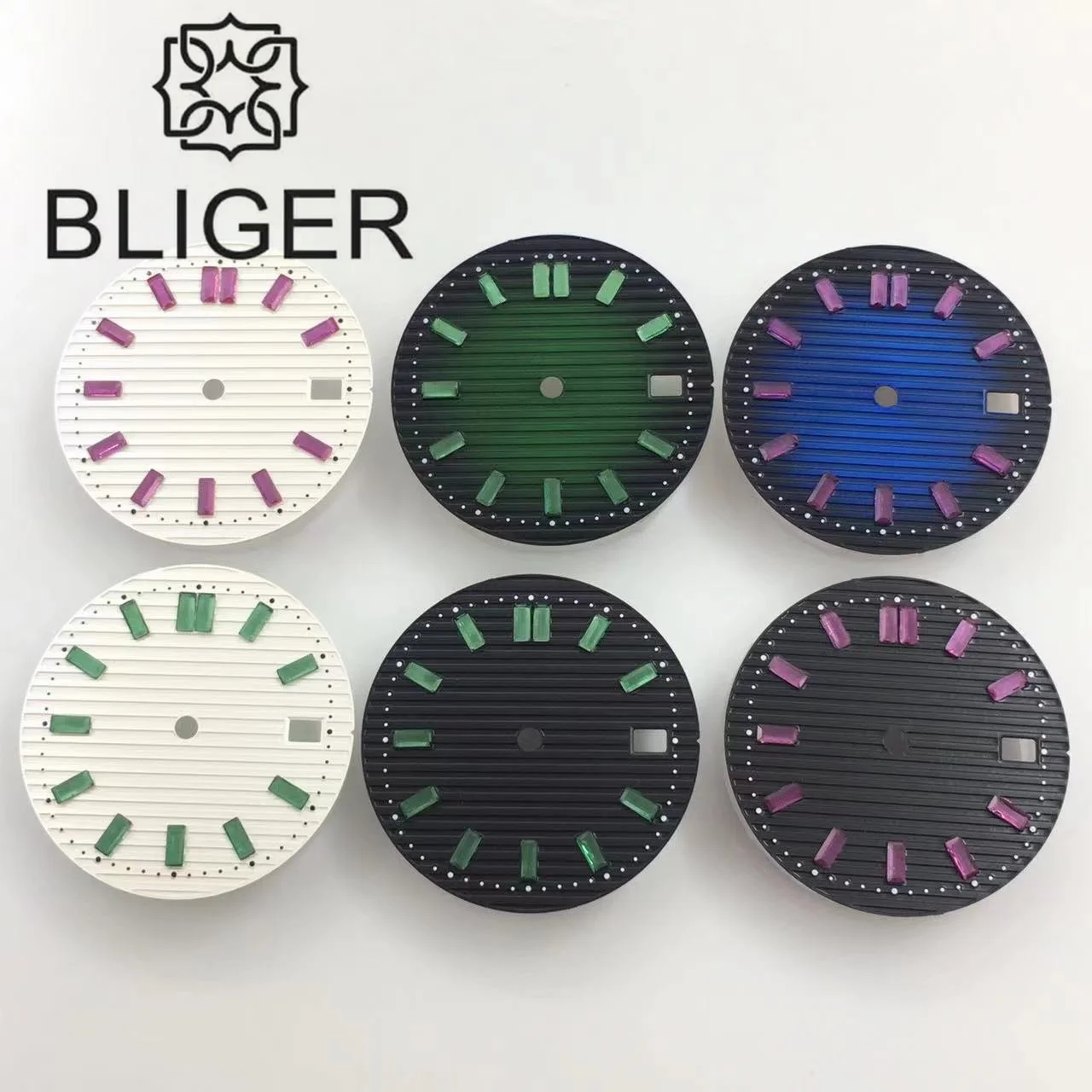 

BLIGER 29.8mm Blue Black Green White Watch Dial Fit NH35 Movement