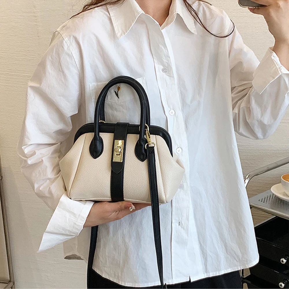 Купи Women Bags Luxury Designers 2022 Fashion Doctor Bags Brand Women Tote Handbag Leather Casual Female Tote Bags Lady Shoulder Bags за 1,095 рублей в магазине AliExpress