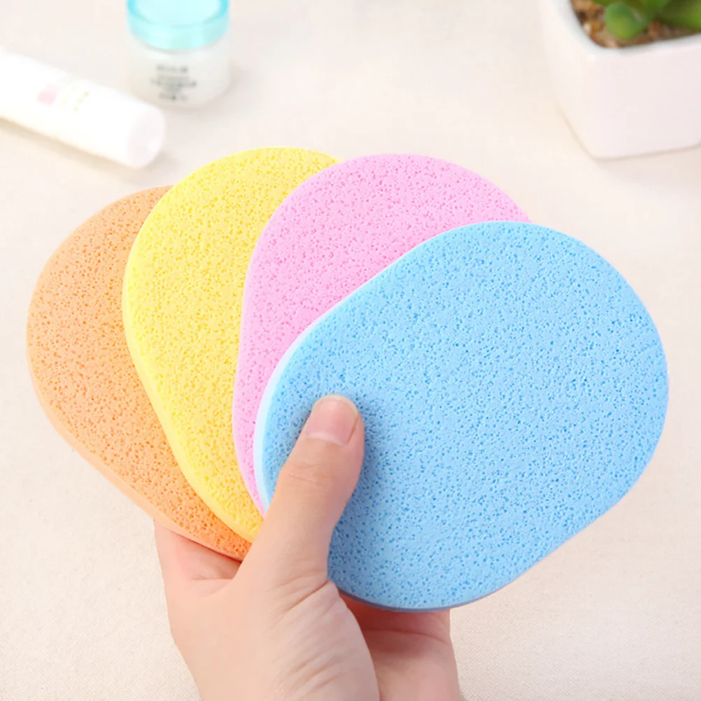 

50Pcs Sponges Natural Reusable Cleansing Sponges Wash Pads for Daily Cleansing and Gentle Exfoliating ( ) Make-up towels face