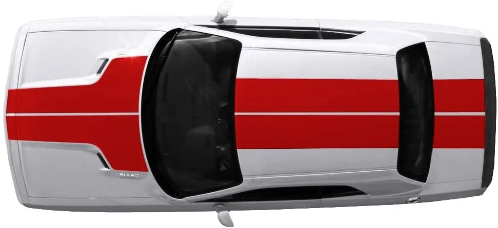 

Фабричное ремесло, комплект графики T-Hood для крыши и багажника в полоску, Виниловая наклейка 3M, пленка, совместимая с Dodge Challenger 2008-2013 - Dark Re