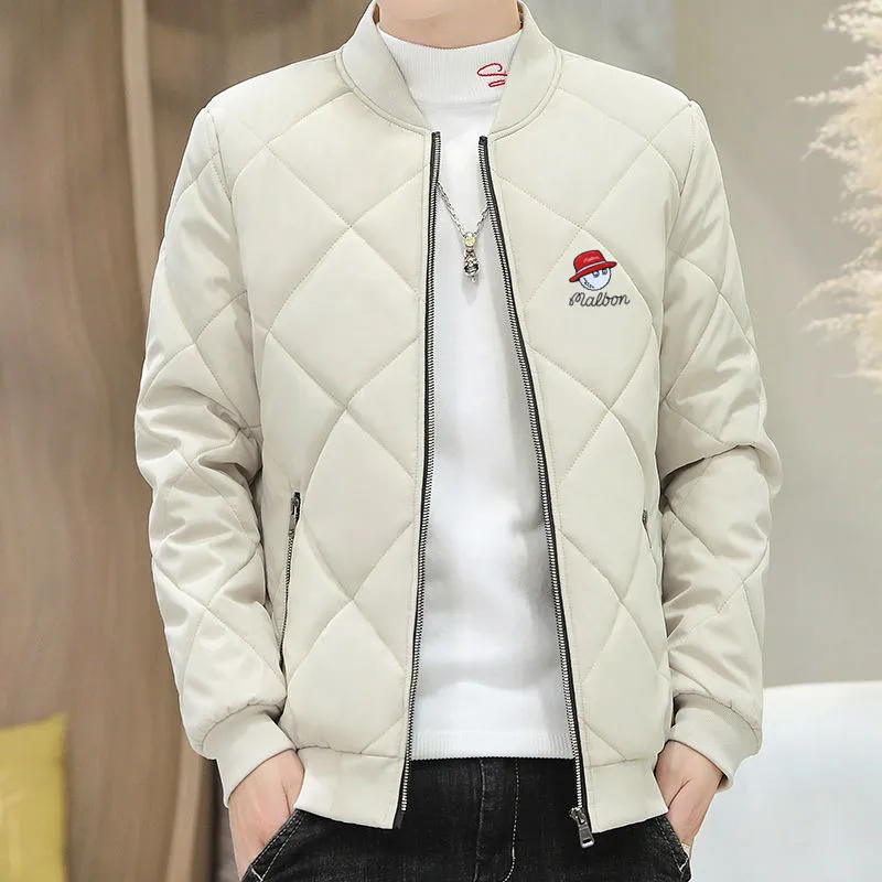 

2022 Winter New Men Golf wear Jackets Fur Thicken Warm Cotton Coat Jacket Golf Wear Men Casual Coat golf clothing malbon golf