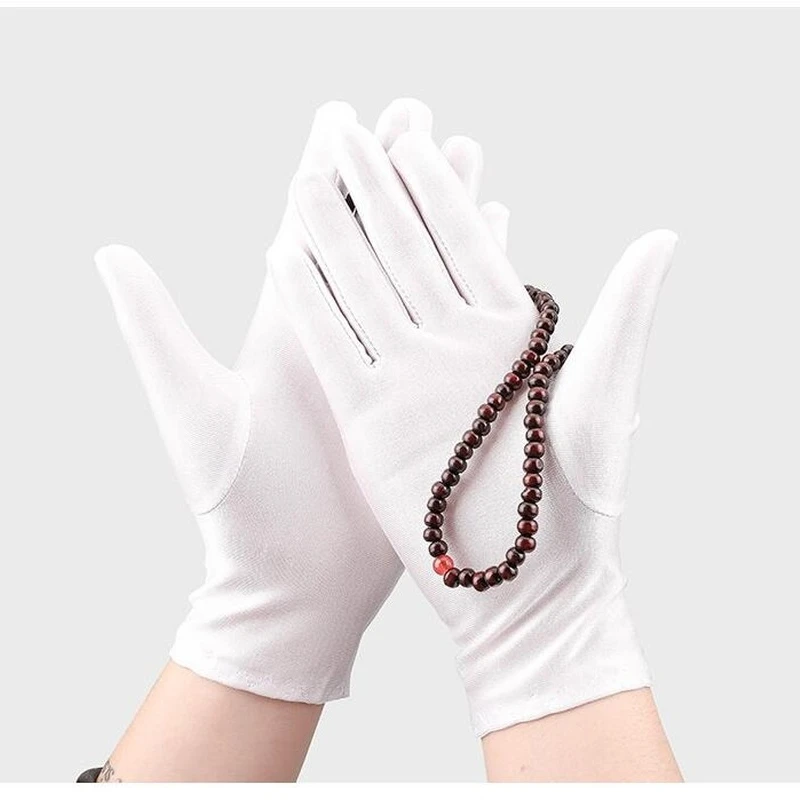 

fashion Spring Summer Men woman black jewelry gloves Etiquette Thin Stretch Gloves Dance Tight White Jewelry Gloves