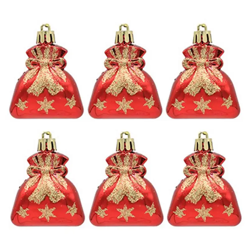

Набор из 6 предметов, украшения для рождественской елки, Рождественский Подарочный пакет, Рождественский шар, Рождественская сумка, украшен...