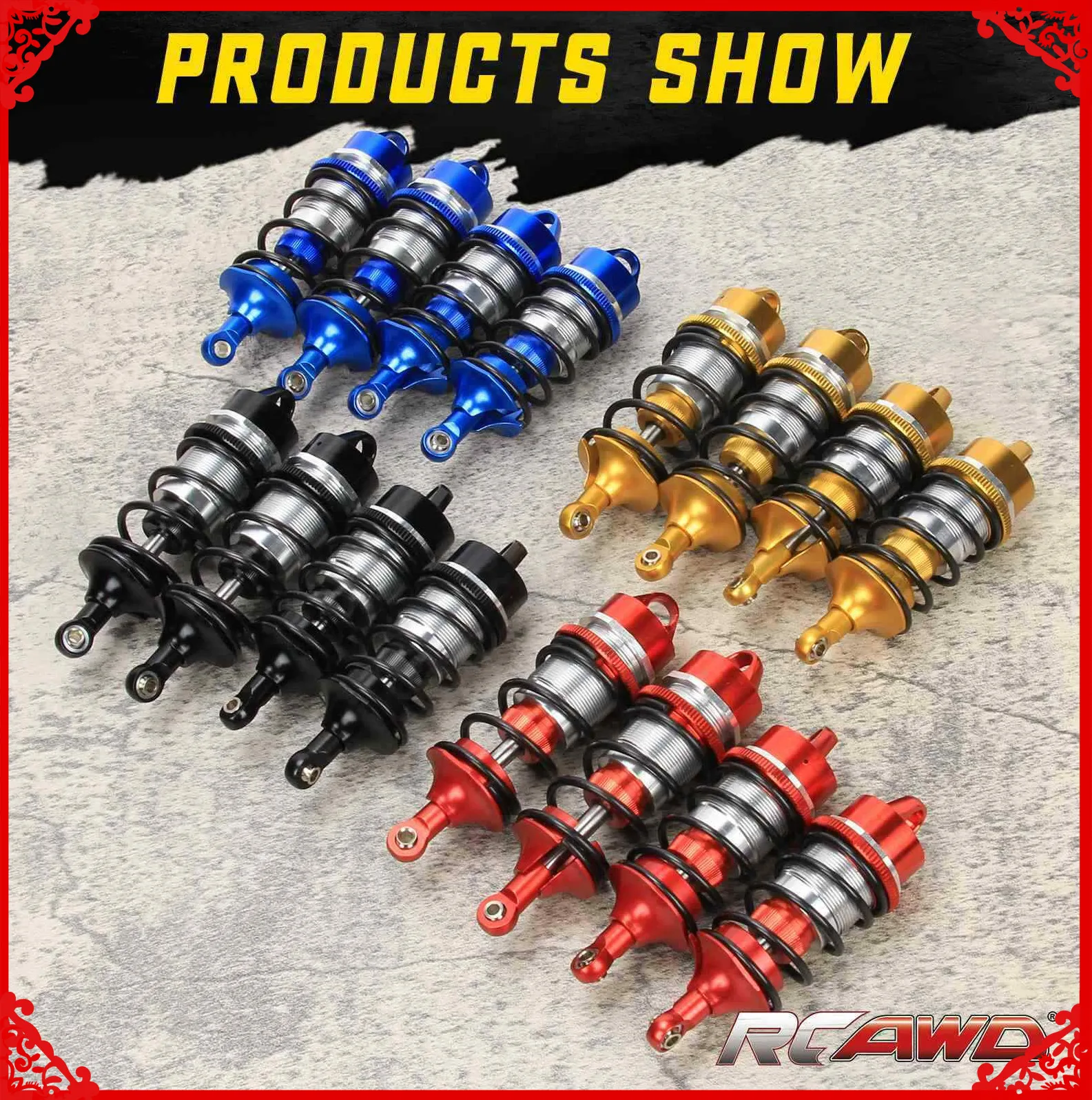 RCAWD ARA330627 Front Rear Shocks For Arrma FELONY INFRACTION LIMITLESS 6S BLX upgrade parts