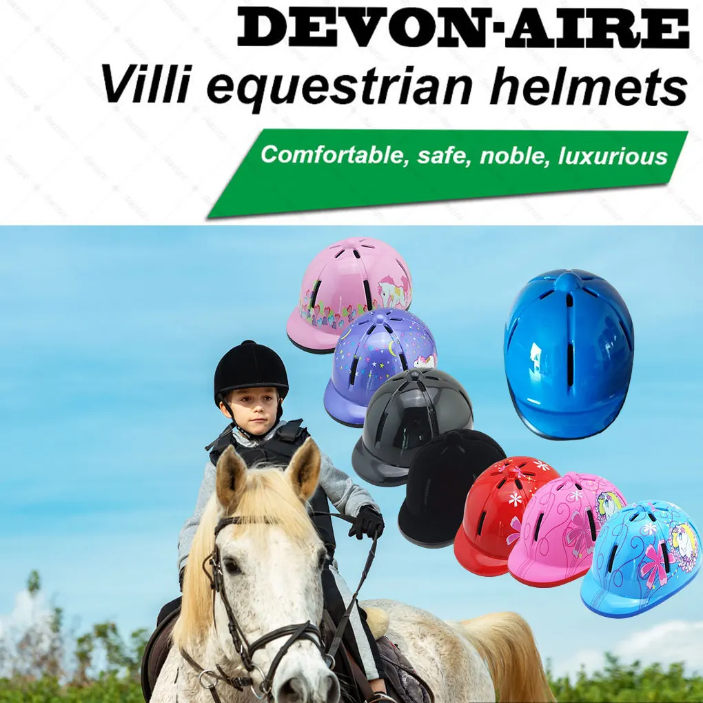 

Riding Helmet Children Equestrian Safety Multicolored Hard Solidness Shock Absorption Lightweight Sporting Knight Helmets