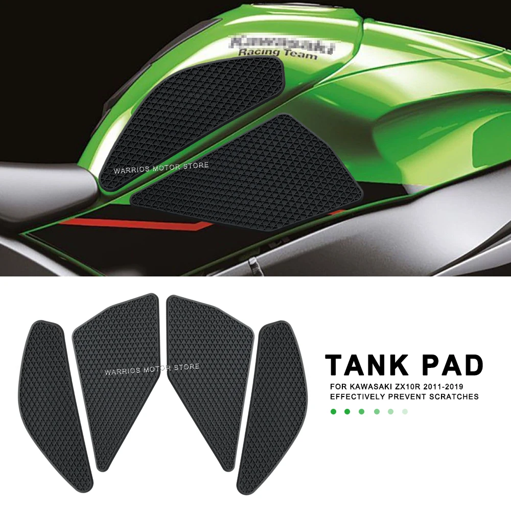 

Motorcycle Fuel Gas Tank Pad Anti Slip Protector Stickers Knee Grip Decals For ZX-10R ZX10R ZX 10R 2011-2019
