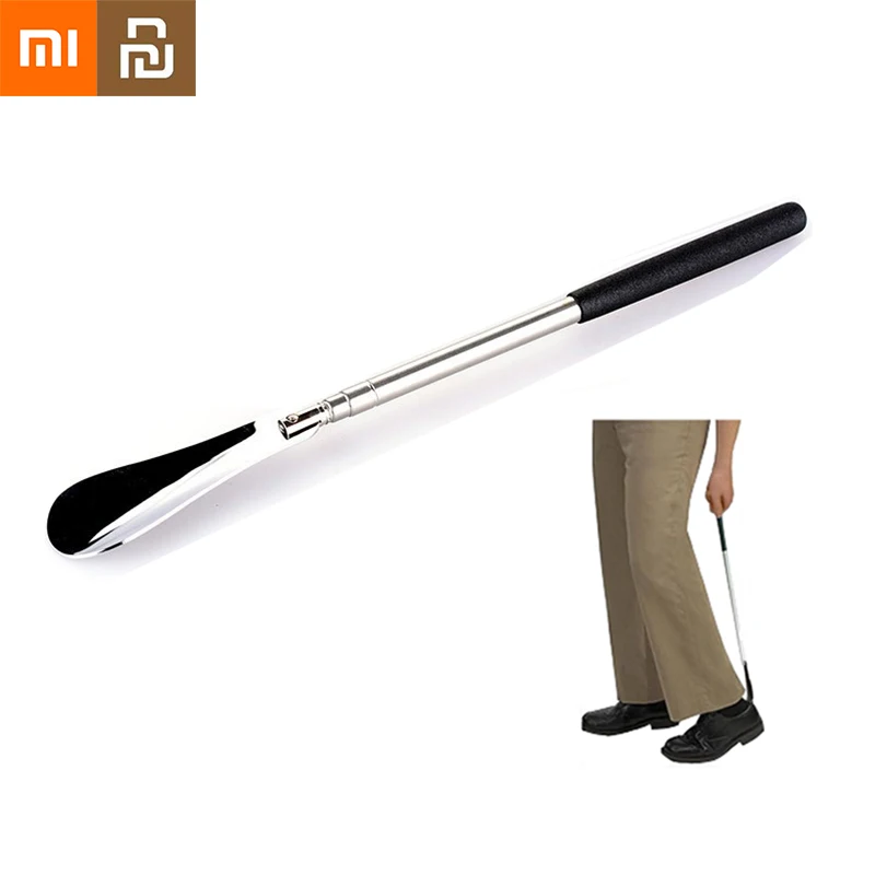 

NEW2022 Xiaomi Youpin Extra Long Handle Shoehorn Stainless Steel Handled Metal Shoehorn Horns Useful Shoe Lifter Shoe Spoon