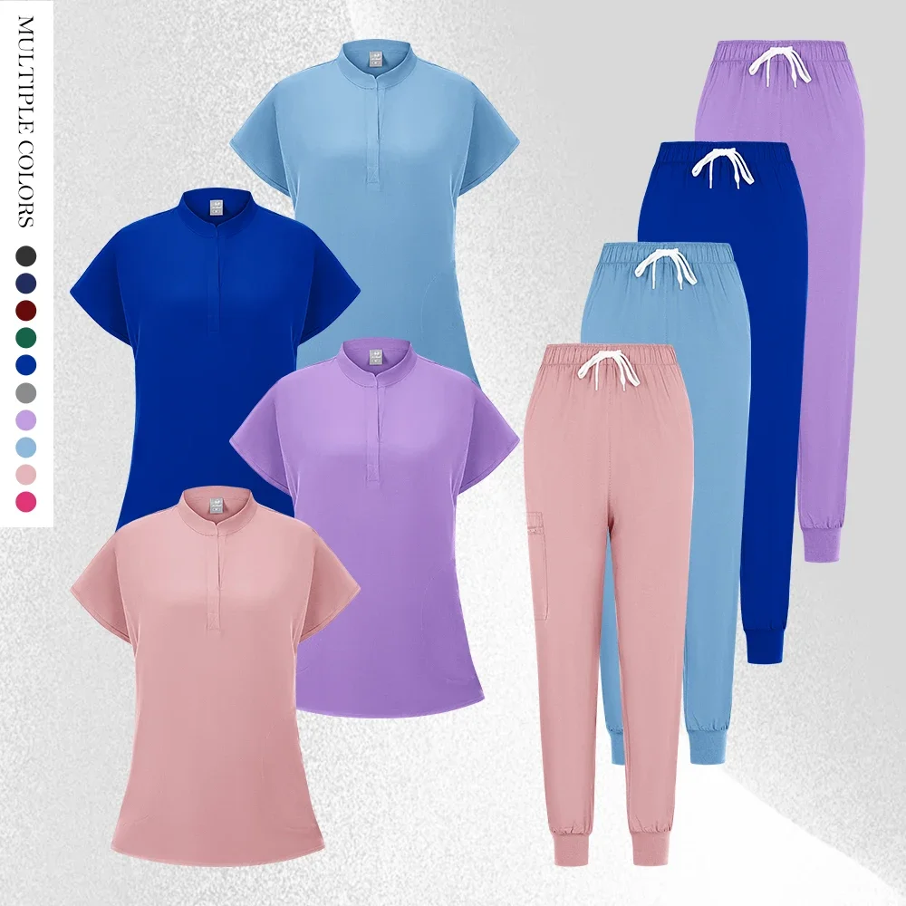 Медицинская униформа женские наборы скрабов рабочая одежда для медсестер и