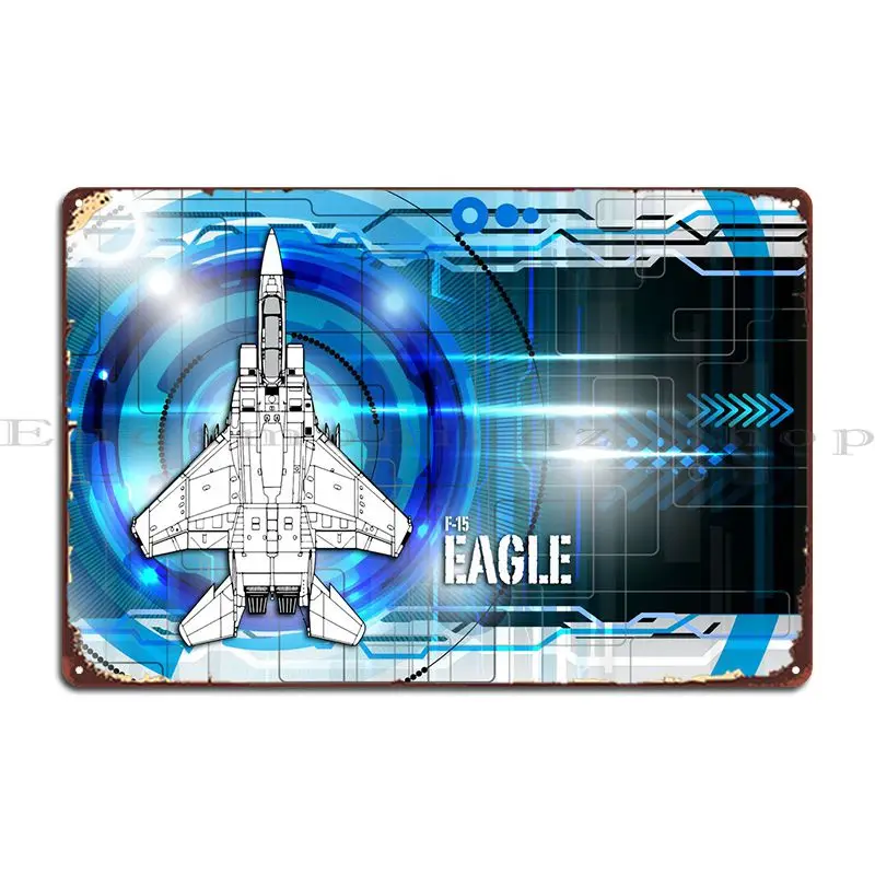 

Цифровой художественный плакат F-15 Eagle, металлический плакат для работы, гостиной, кинотеатра, кухни, оловянный плакат