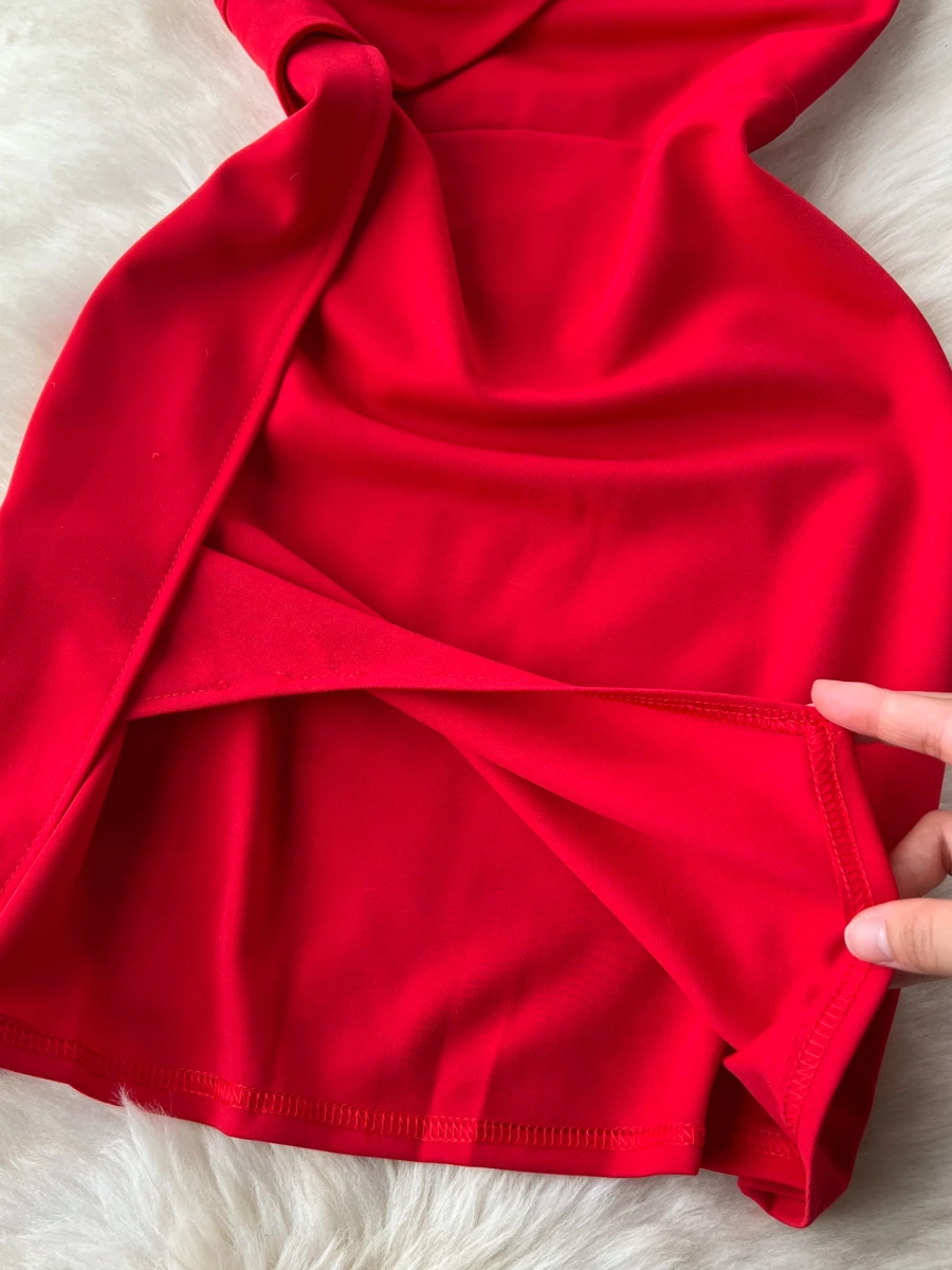 Foamlina 2024 женское летнее пикантное облегающее мини-платье на одно плечо с тонкими