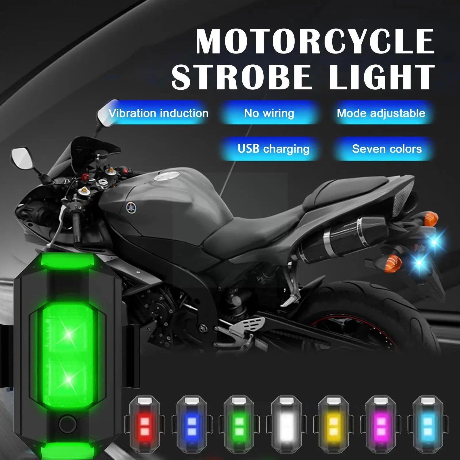 

Usb Chargeable 7colors Motorcycle Bike Drone Led Aircraft Lights Flash Motorcycle Strobes Lights Rc Led Drone Warning H3p3