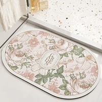 40x60cm flower anti slip carpet bathroom super absorbent floor mat floral doormat outdoor kitchen living room door mat rug