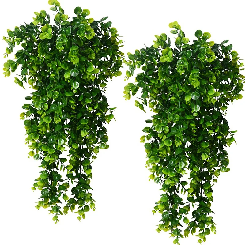 

80CM Artificial Plant Eucalyptus Wall Hanging Green Plant Home Living Room Decor Fake Plants Outdoor Garden Decor Fake Flowers