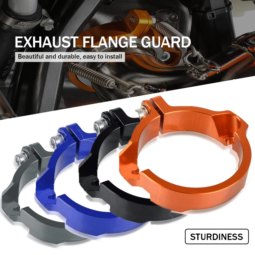 

Motorcycle Accessories Exhaust Flange Guard CNC Aliminum For 250 300 EXC XC SX XCW SixDay XC-W TPI 2017 2018 2019 2020 2021 2022