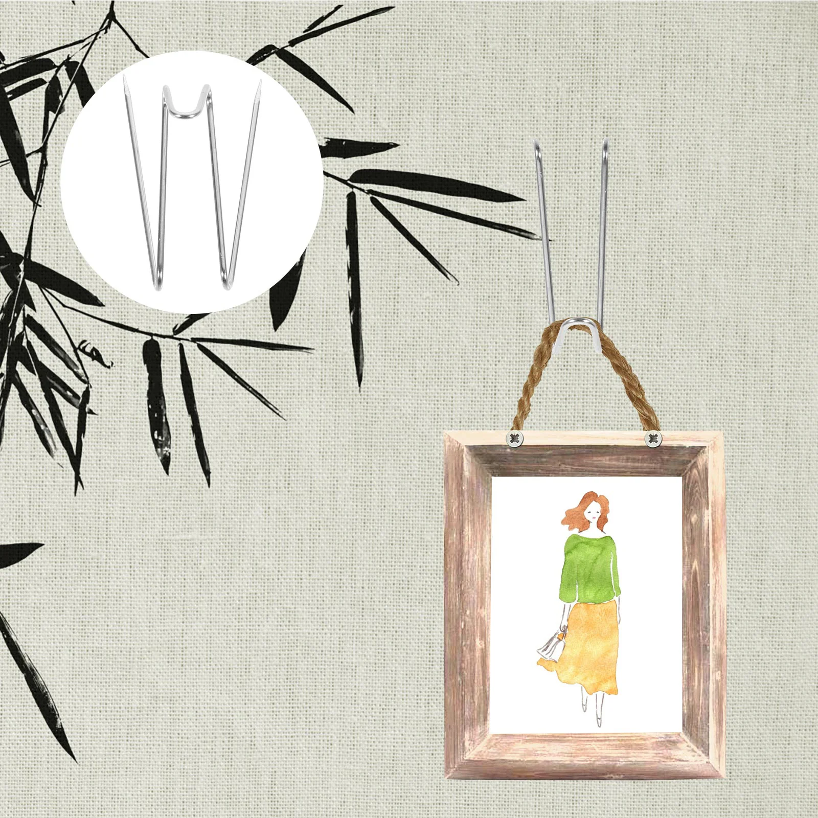 

20 Pcs Wire Hangers Fabric Panel Wall Wire Hooks Pin Clips Fabric Panel Wall Hooks Hanging Pictures Hooks Frame Picture