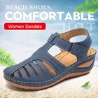Женские ортопедические сандалии, босоножки на платформе, корректор большого пальца, для прогулок, пляжная обувь
