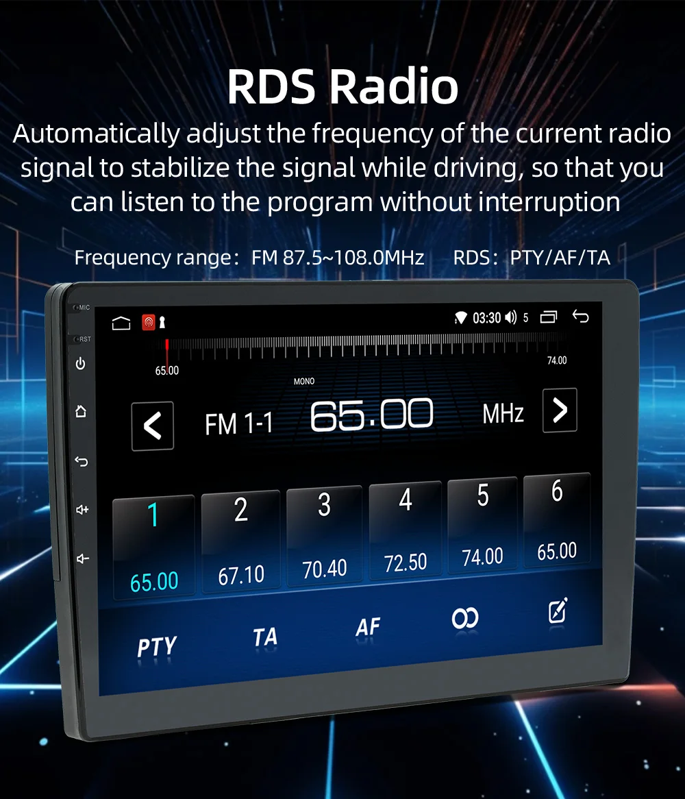 Фото Автомагнитола BQCC 7/9/10 дюймов на Android 13, 2DIN, с IPS-экраном, CarPlay, GPS-навигацией, FM/RDS, 4G, DSP, поддержкой камеры заднего вида, стерео и Wi-Fi №5