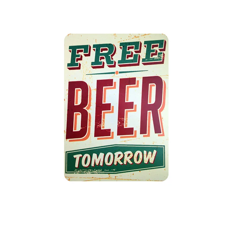 

Bar Pub Club Man Cave Metal Posters Free Beer Metal Tin Sign Pub Bar Man Cave Club Wall Art Decor Accessories Metal Sign 8x12