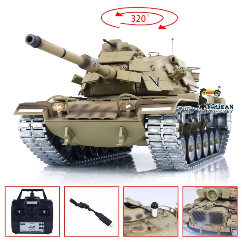 Фото Радиоуправляемый танк 1/16 TD RC Battle Tank M60A1 ERA USA с ИК-системой, металлическими колесами и гусеницами, модель для сражений, подарки №2
