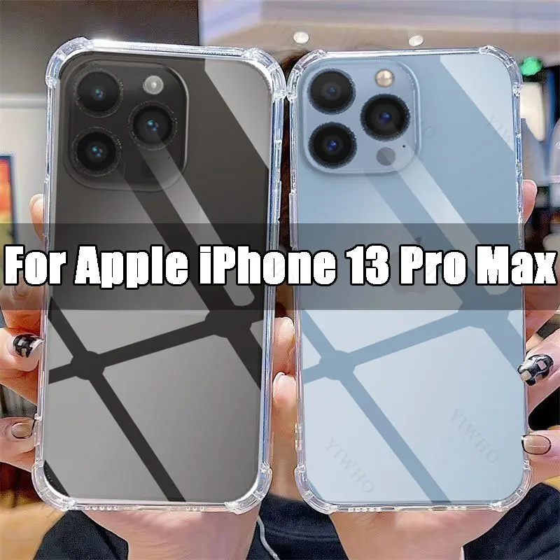 Прозрачный чехол для телефона Apple IPhone 13 Pro Max, прозрачный чехол из ТПУ для IPhone 13 Pro ProMax 6,7 дюйма A2643, противоударные чехлы с защитой от царапин