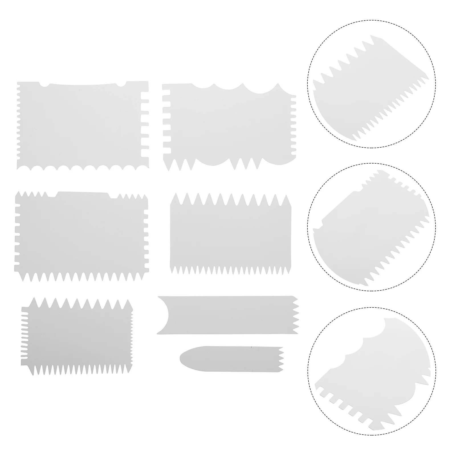 

7 Pca Scrapers Painting Tools Wave Design Scrapers Acrylic Painting Scrapers for Crafters Adults Kids