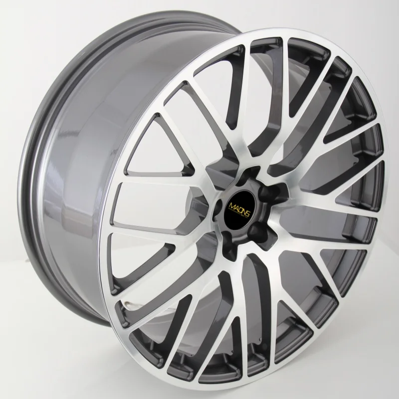 Фото Колесный диск Wheelshome Sporty из алюминиевого сплава, 21 дюйм, 5x112, мультиспицевый, цвет Gunmetal, кованый, GMF, для Porsche Macan, для путешествий №2