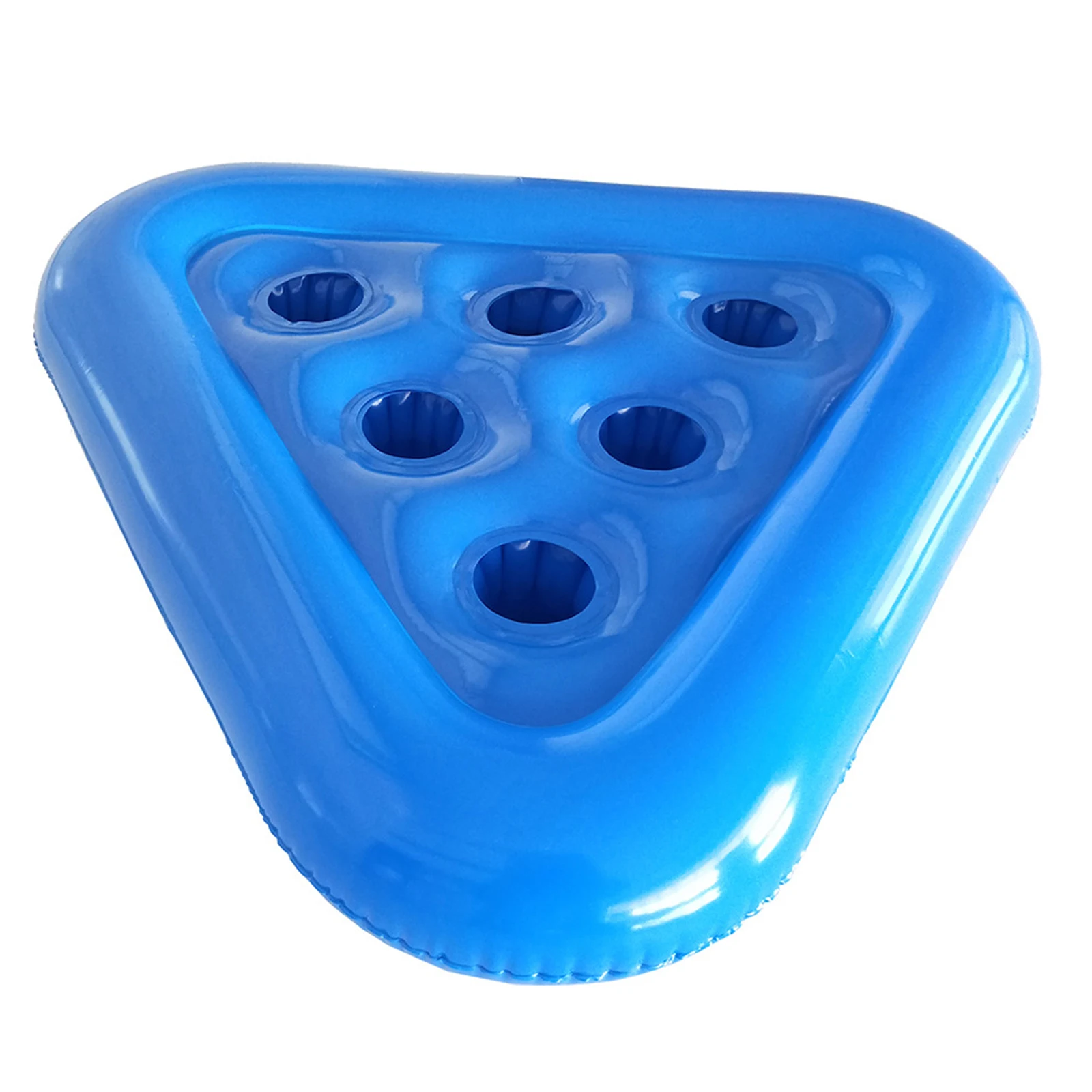 

Floating Inflatable Triangle Drink Cup Holder Pool Floats Table Bar Tray Coaster 6 Holes Beverage Storage Tray