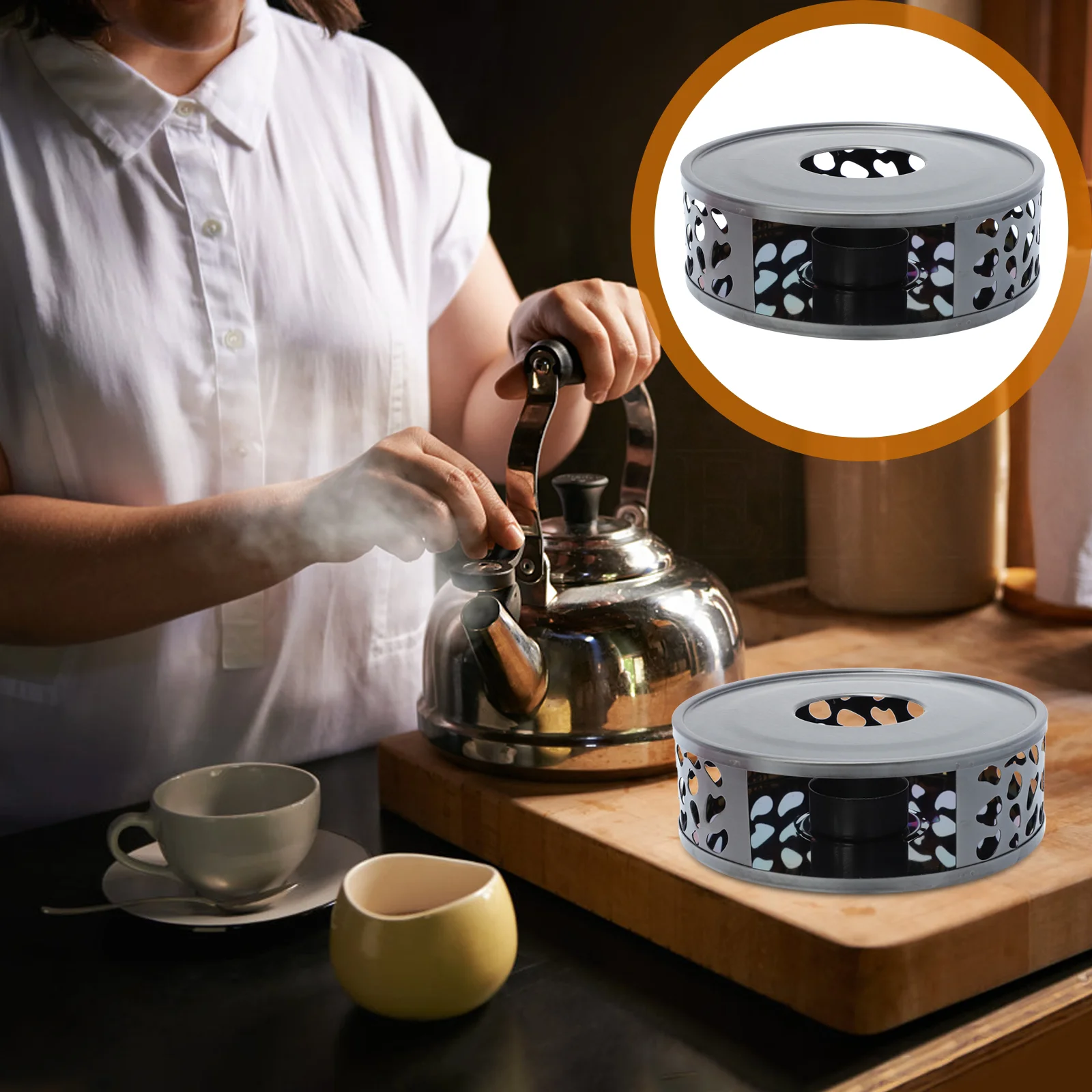 Круглая нагревательная основа из нержавеющей стали чайные свечи чайник горелка