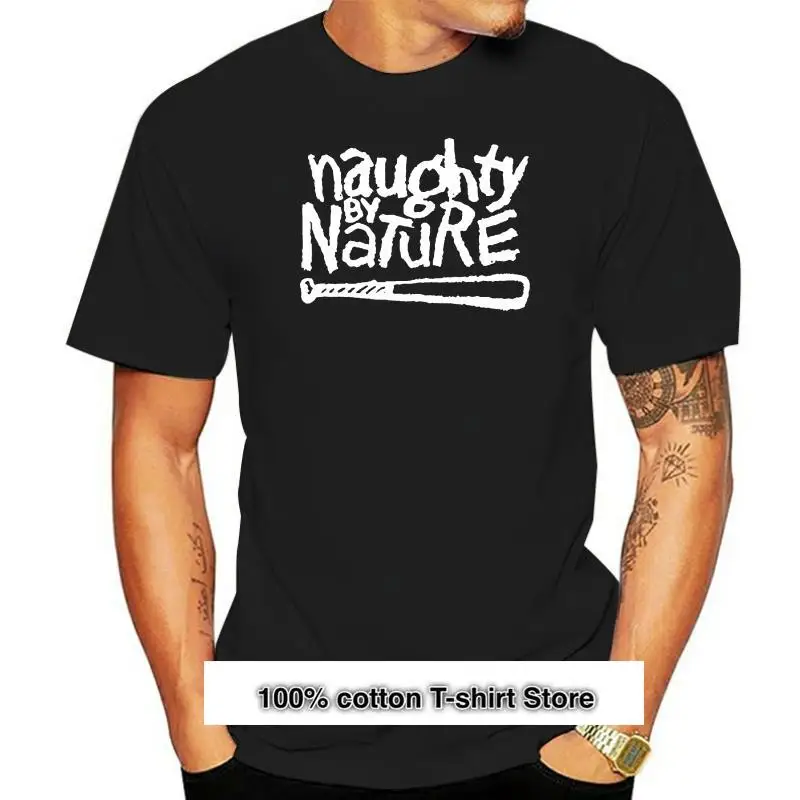 

Camiseta negra para hombre, prenda de vestir, con símbolo de Rap, música, Hip Hop, Naughty By Nature, tallas S a 3Xl, nueva