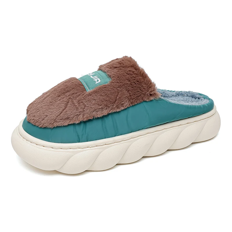 

DAFENP Winter Warm Cotton Slippers Thick Soft Sole Slippers Men Women Indoor Floor Flat Home Non-slip Shoes Couple Slippers