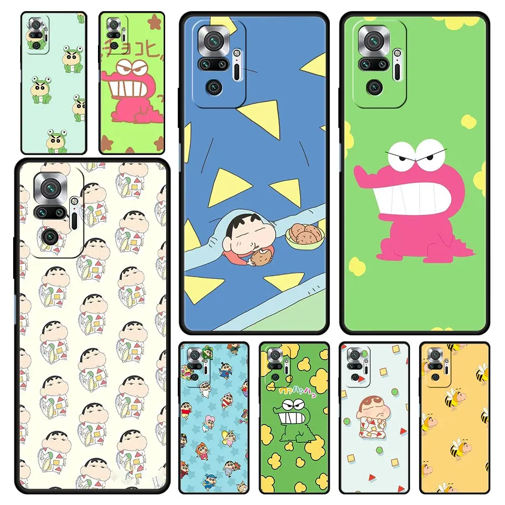 

Cute Crayon Shin-chan Cartoon Phone Case For Xiaomi Redmi Note 11 10 Pro 9S 11S 9 8 7 8T 9C 9A 8A 10s K40 k50 Gaming 9T Cover