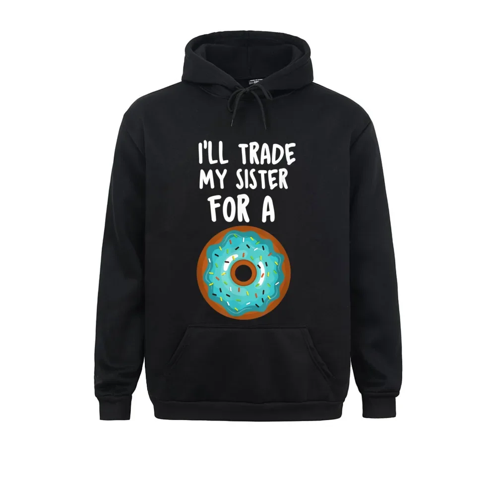 

Мужские забавные толстовки с капюшоном на День Благодарения, дневная камера, с длинным рукавом, забавный пончик, моя сестра для пончика, детский топ, одежда
